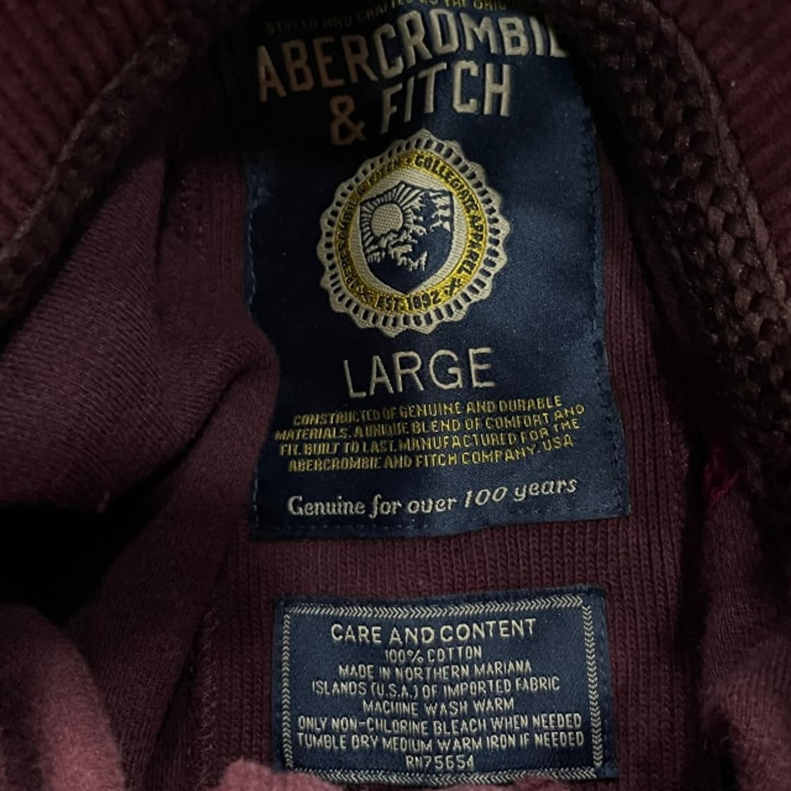 100 아베크롬비 버건디 반버튼 상품이미지3