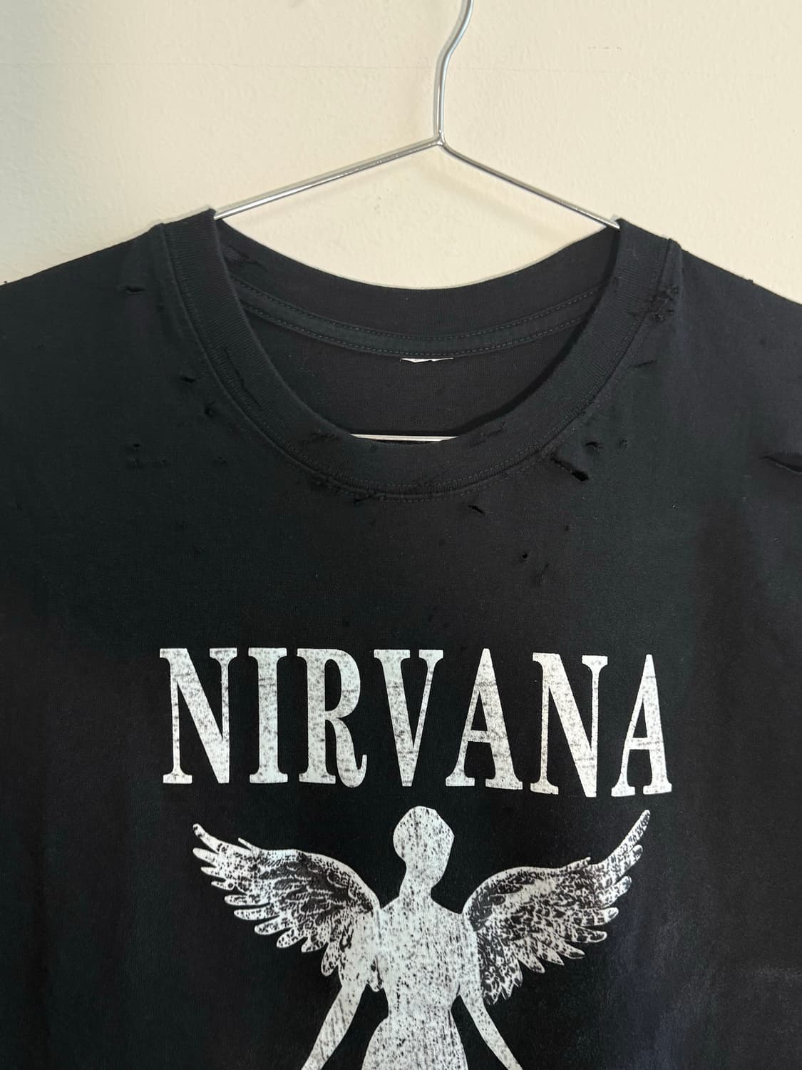 NIRVANA vintage distressed washing shirt 상품이미지7