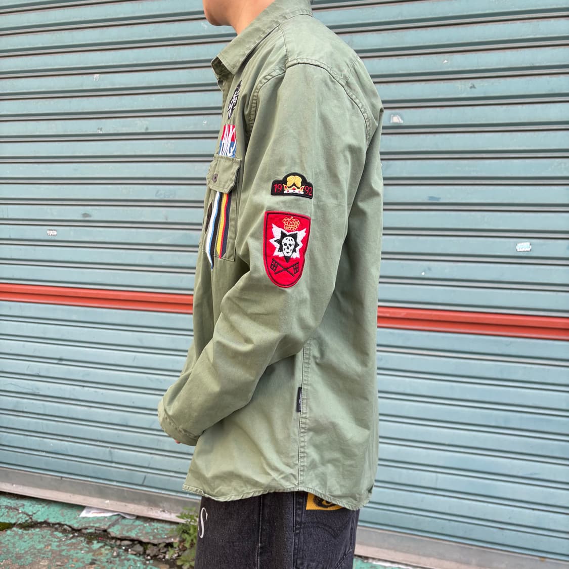 알렉산더 맥퀸 빈티지 그런지 패치 셔츠 상품이미지2