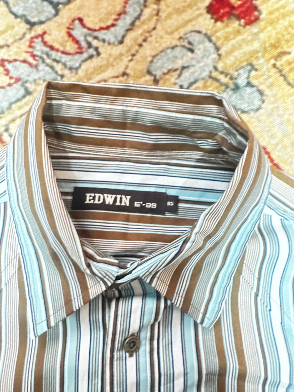 에드윈 투포켓 웨스턴 버튼 스트라이프 셔츠 상품이미지2