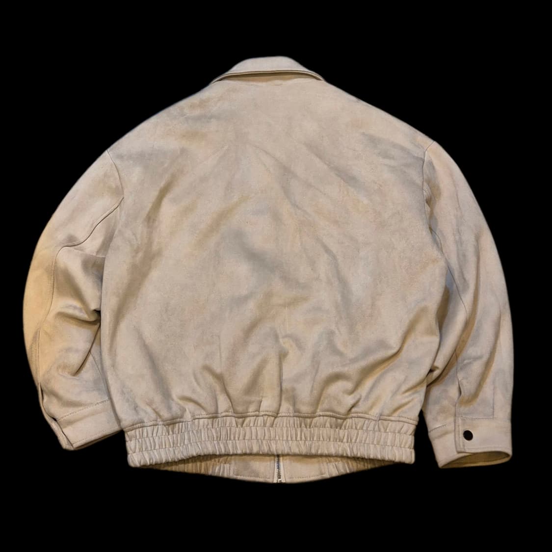 실사이즈 L~XL(착샷잇음) 베이지 블루종 스웨이드자켓  상품이미지2