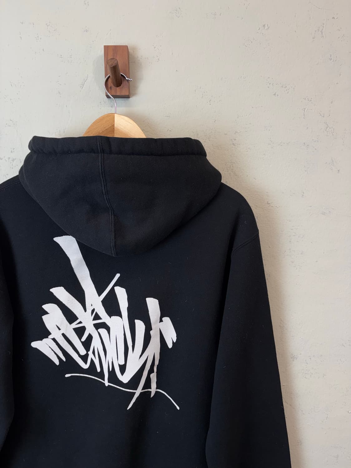 오베이 페이스 프린팅 후드티 블랙 상품이미지4