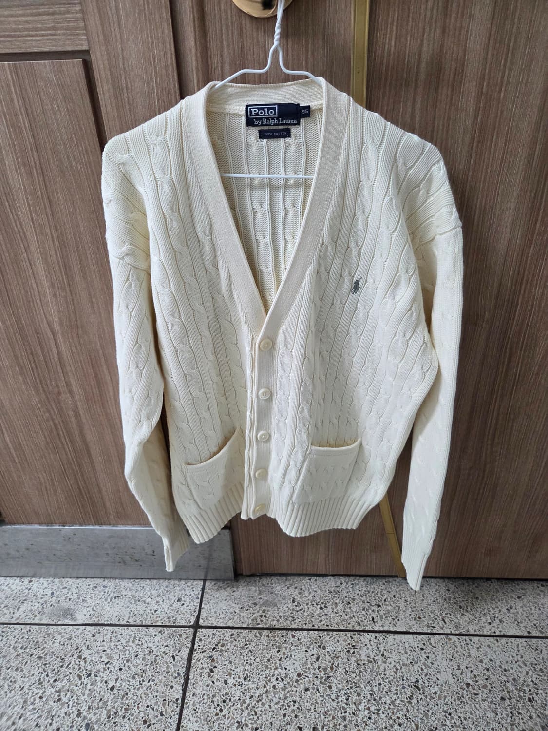 폴로 꽈배기 남성 가디건 상품이미지1