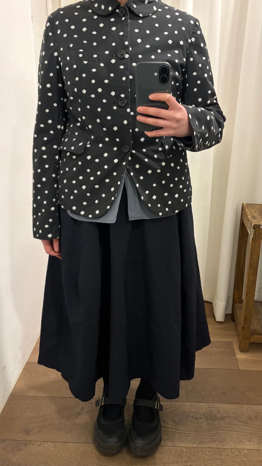 Dot Round Collar Jacket 상품이미지3