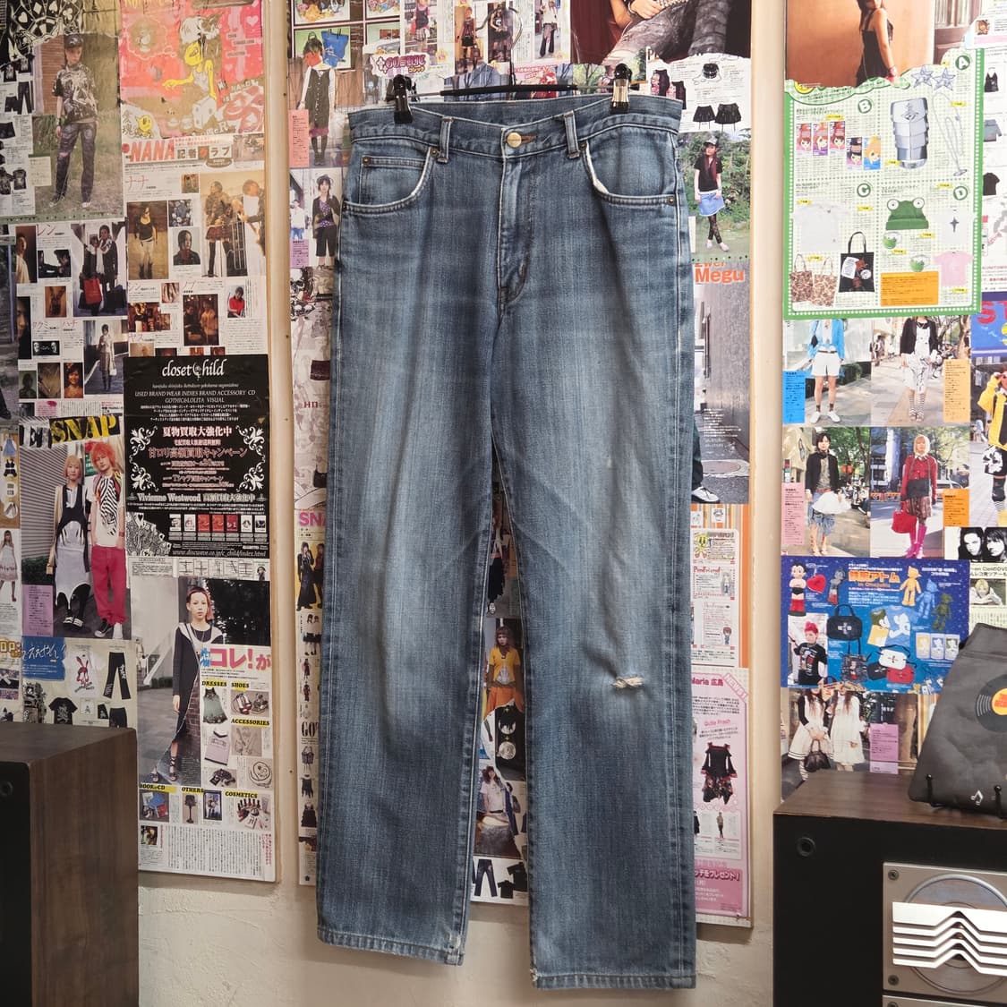 JPN 랭글러 연청 스트레이트 팬츠 . 상품이미지5