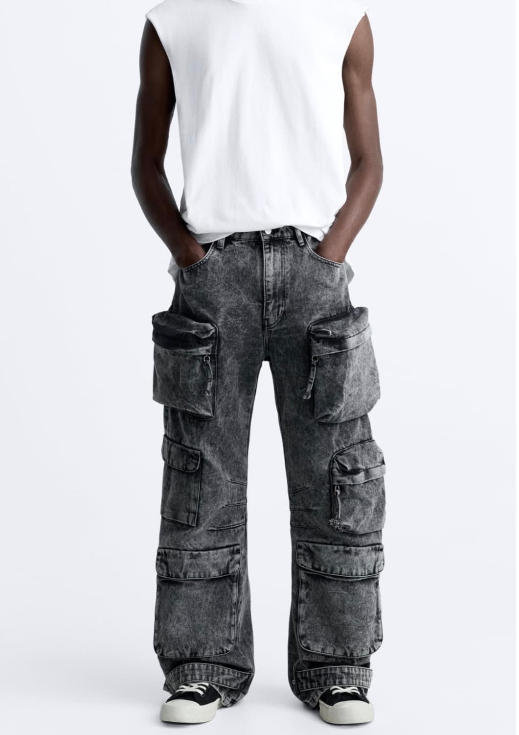 자라 utility pocket jean gray 상품이미지1