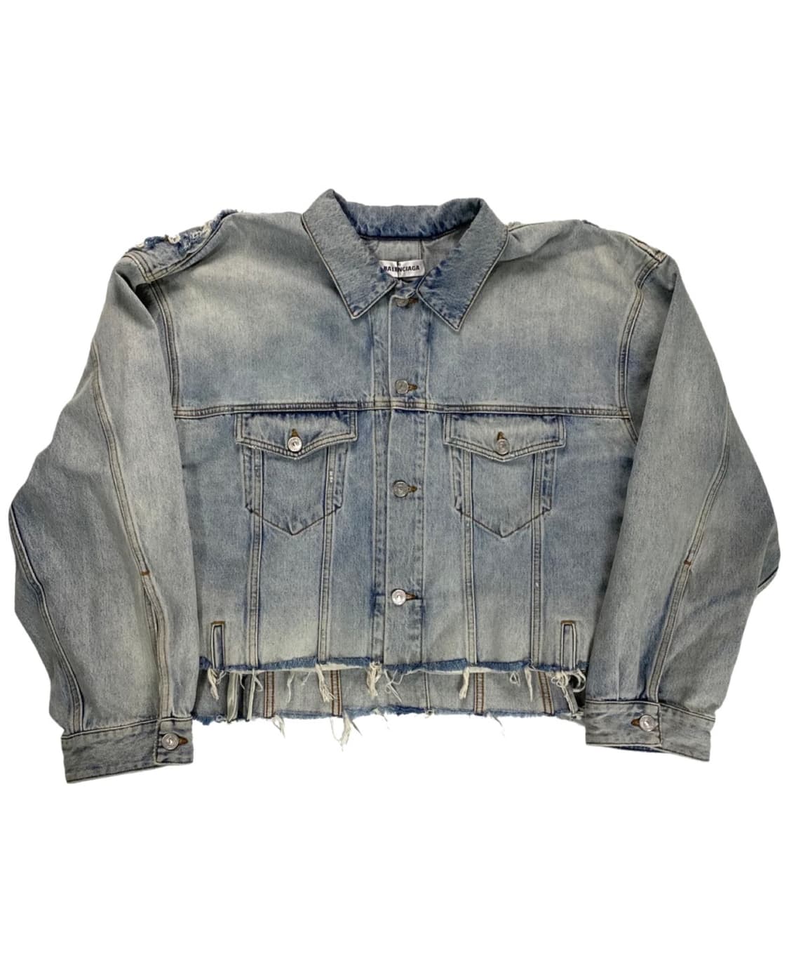 발렌시아가 22ss 컷팅 데님 자켓 상품이미지1