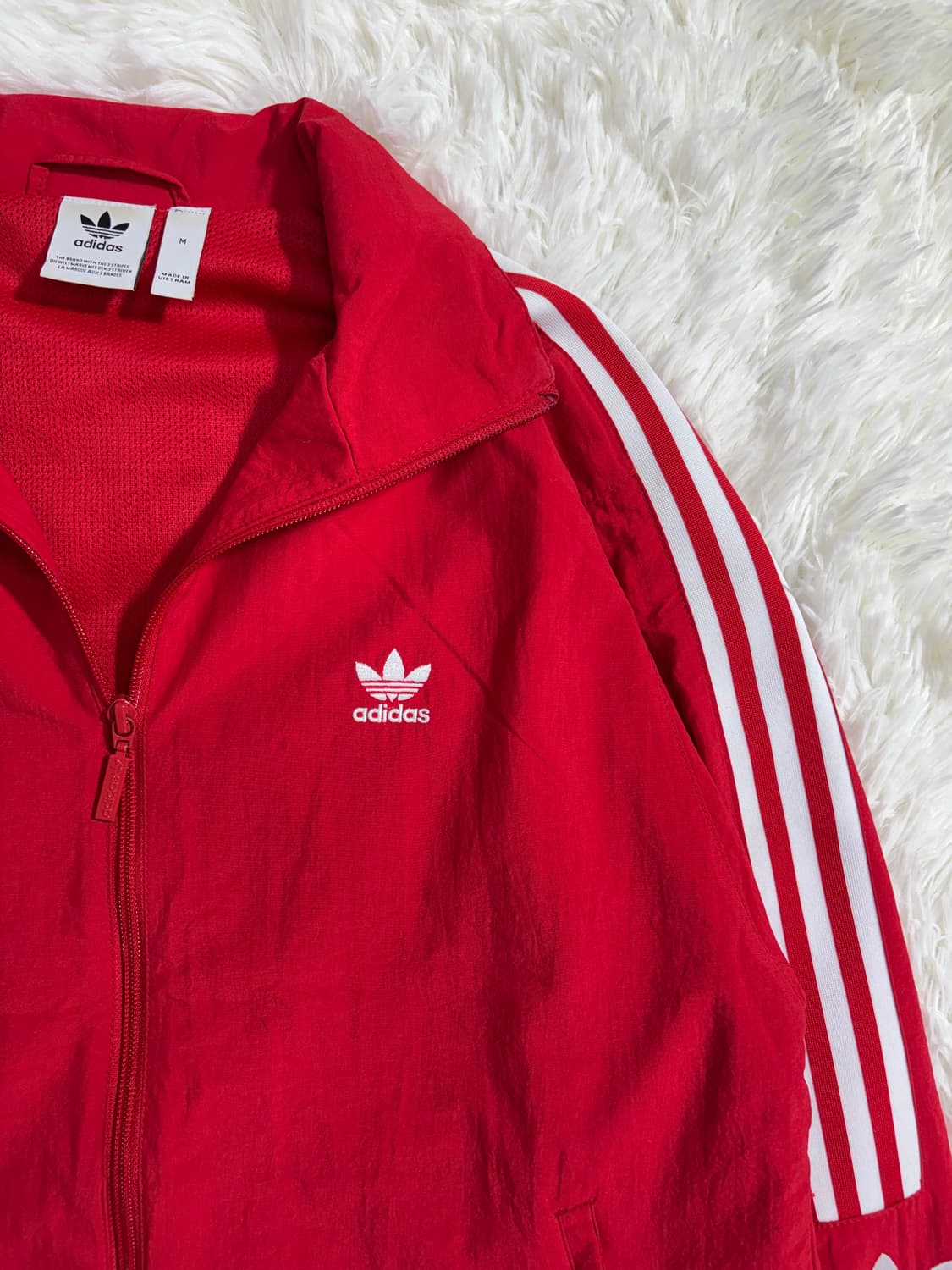 아디다스 레드 삼선 바람막이  상품이미지6