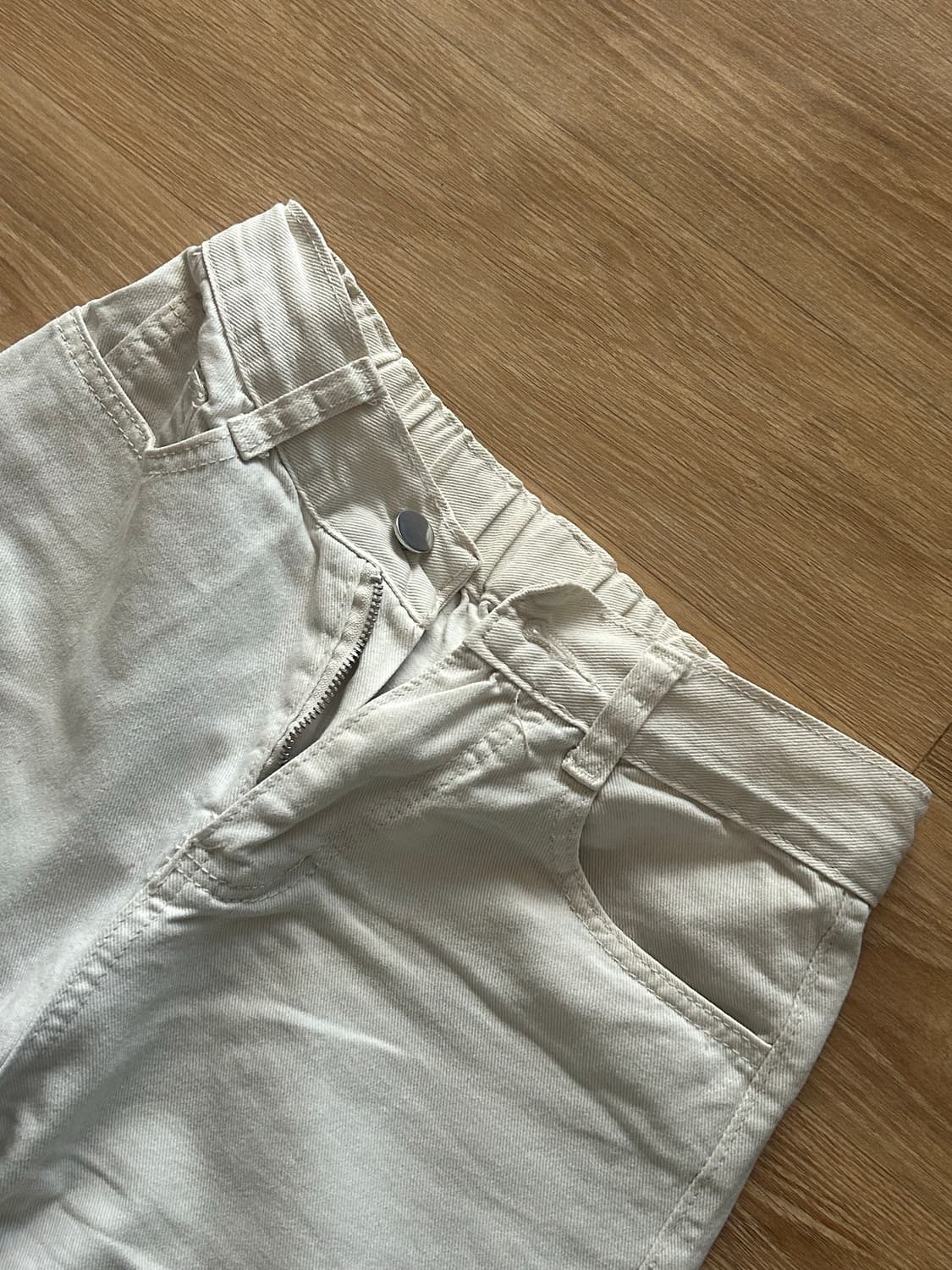 사계절 하이웨스트 화이트데님팬츠 상품이미지3