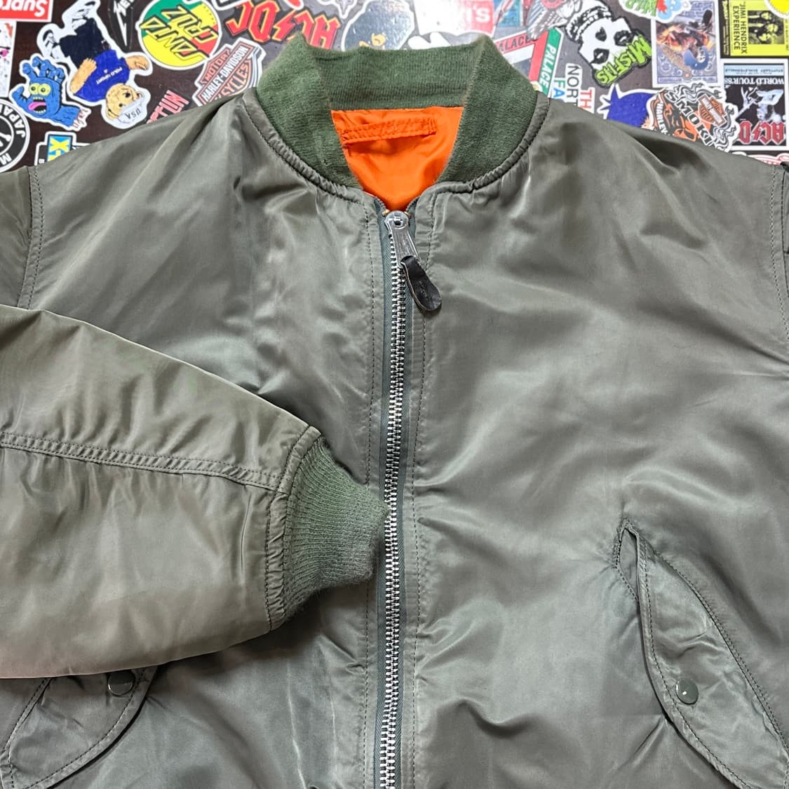 90s USA 알파 MIL-J-82790J MA-1 자켓 L 상품이미지5