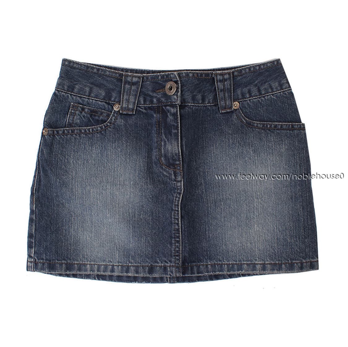 오브제 데님 비즈 미니스커트 44 상품이미지1