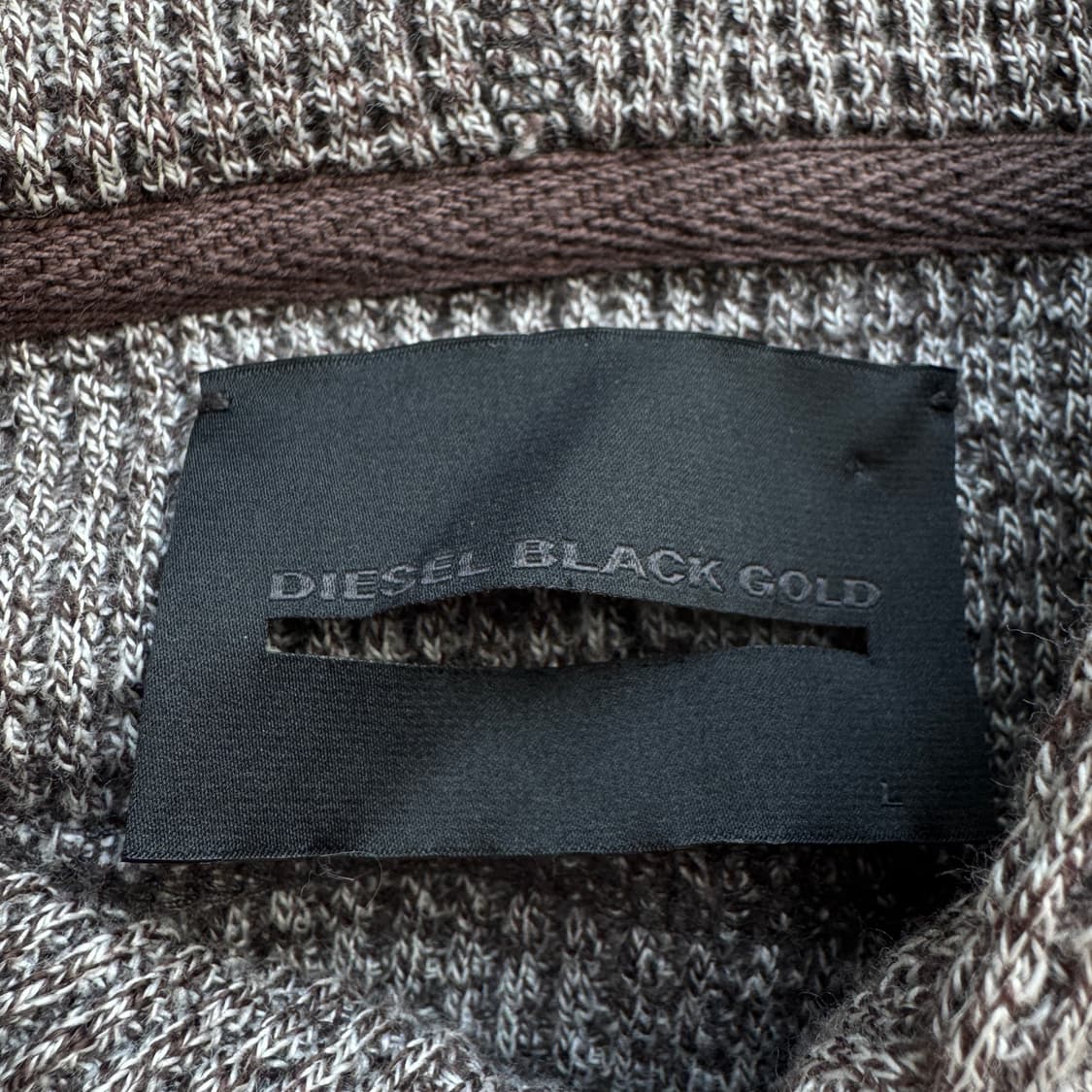 디젤 블랙골드 니트 후드집업 상품이미지5