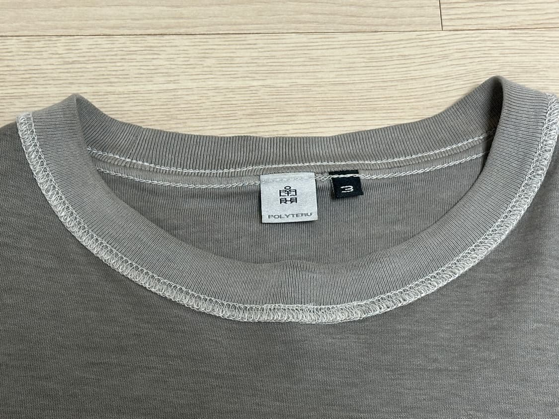 (3) 25SS 폴리테루 리버스드 1/2 티 빈티지 그레이 상품이미지3