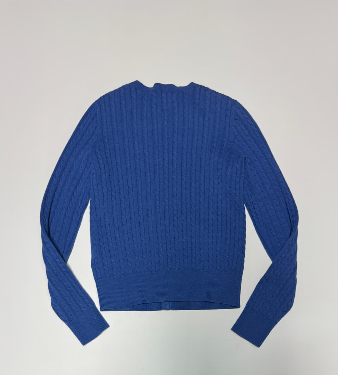 정품!! 여성 폴로 랄프로렌 스모크 블루 꽈배기 가디건 상품이미지2