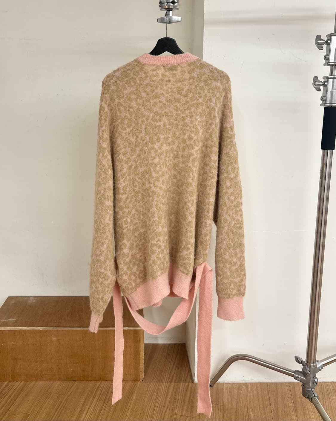 마리아노 브라운 레오파트 모헤어 가디건  상품이미지6