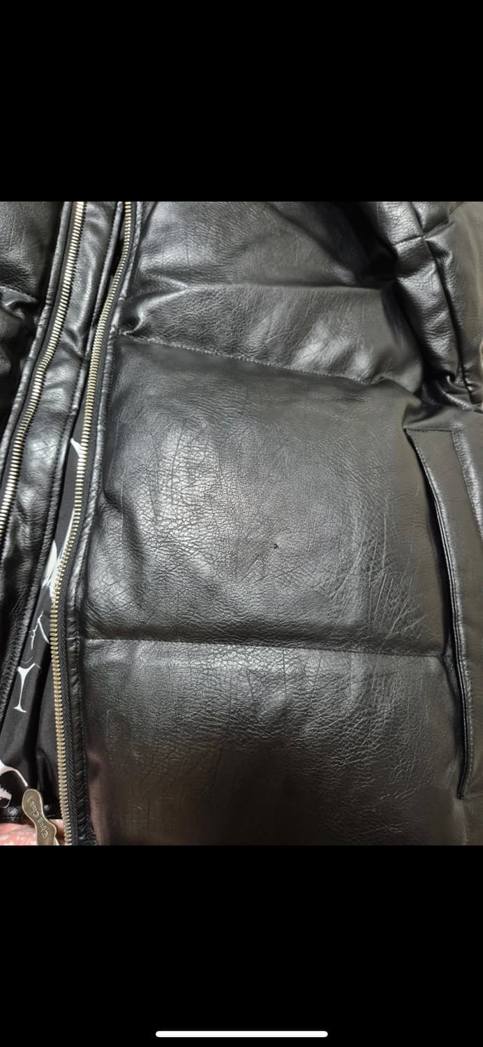 떠그 클럽 레더 퍼퍼 자켓 블랙 3사이즈 상품이미지3