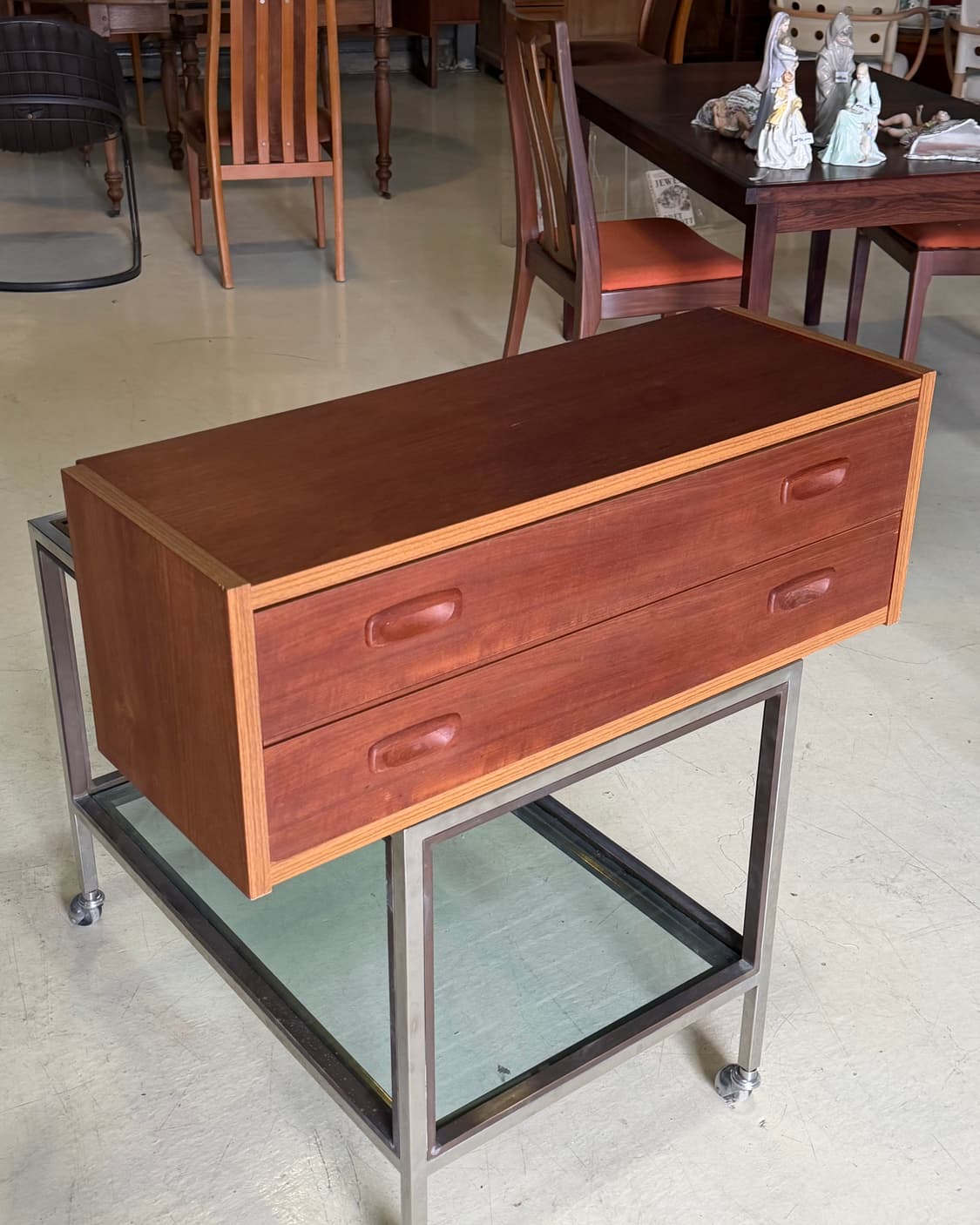 빈티지가구 빈티지 덴마크 티크 2단 서랍장 상품이미지1