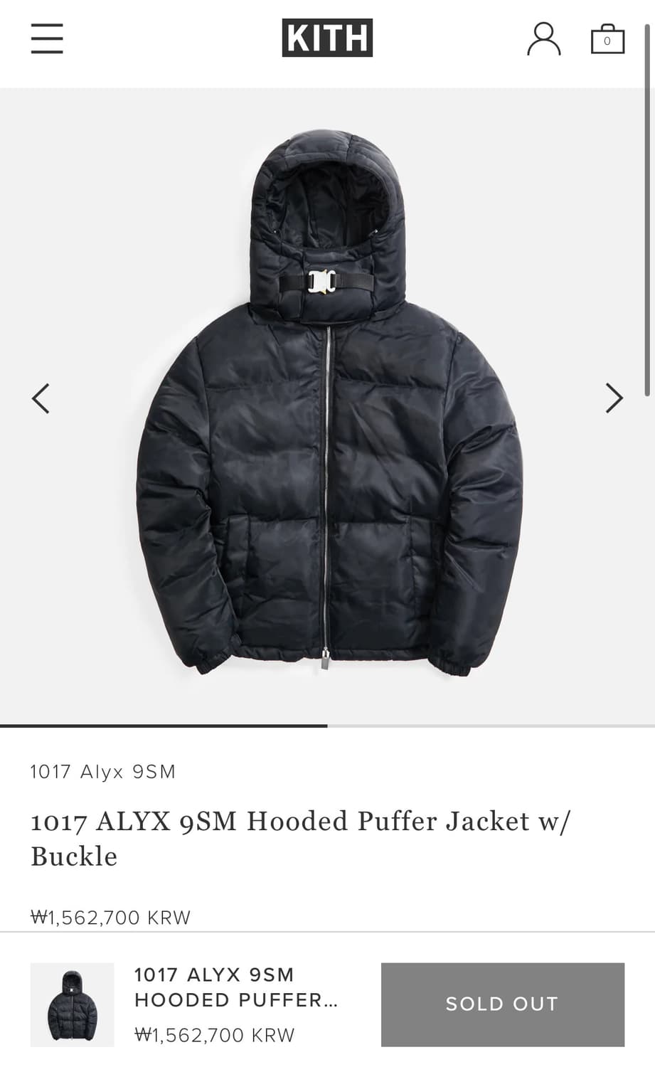 Alyx 21fw 버클 후드 패딩 m 상품이미지2