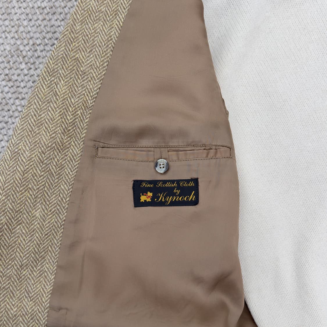 Norman Hilton 테일러드 헤링본 트위드 자켓 상품이미지7