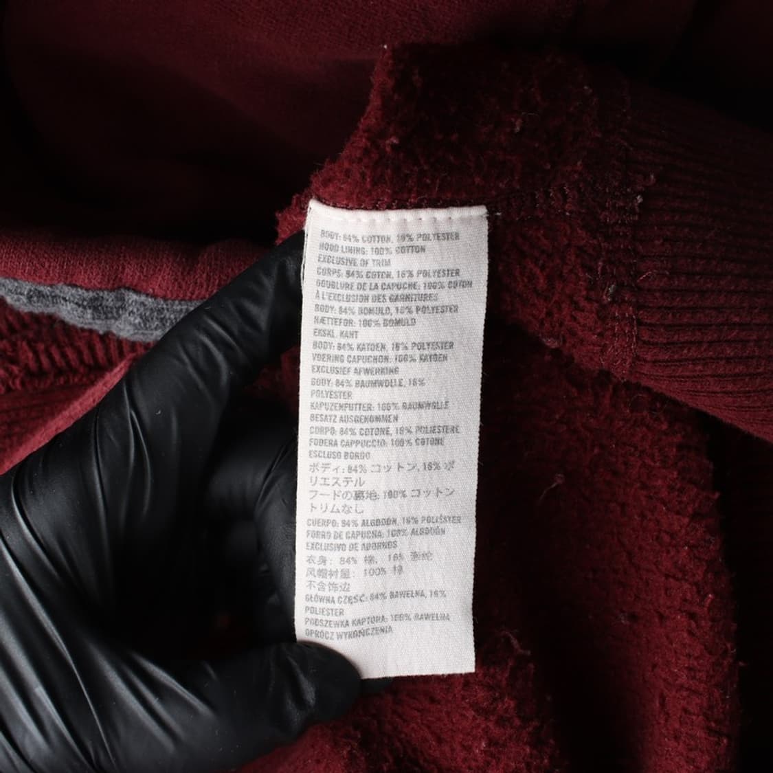 아베크롬비 앤 피치 버건디 럭비 패치 후드집업 L 상품이미지7