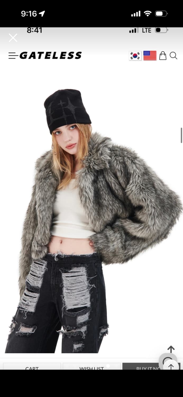 게이트리스 폭스 퍼 자켓 상품이미지6