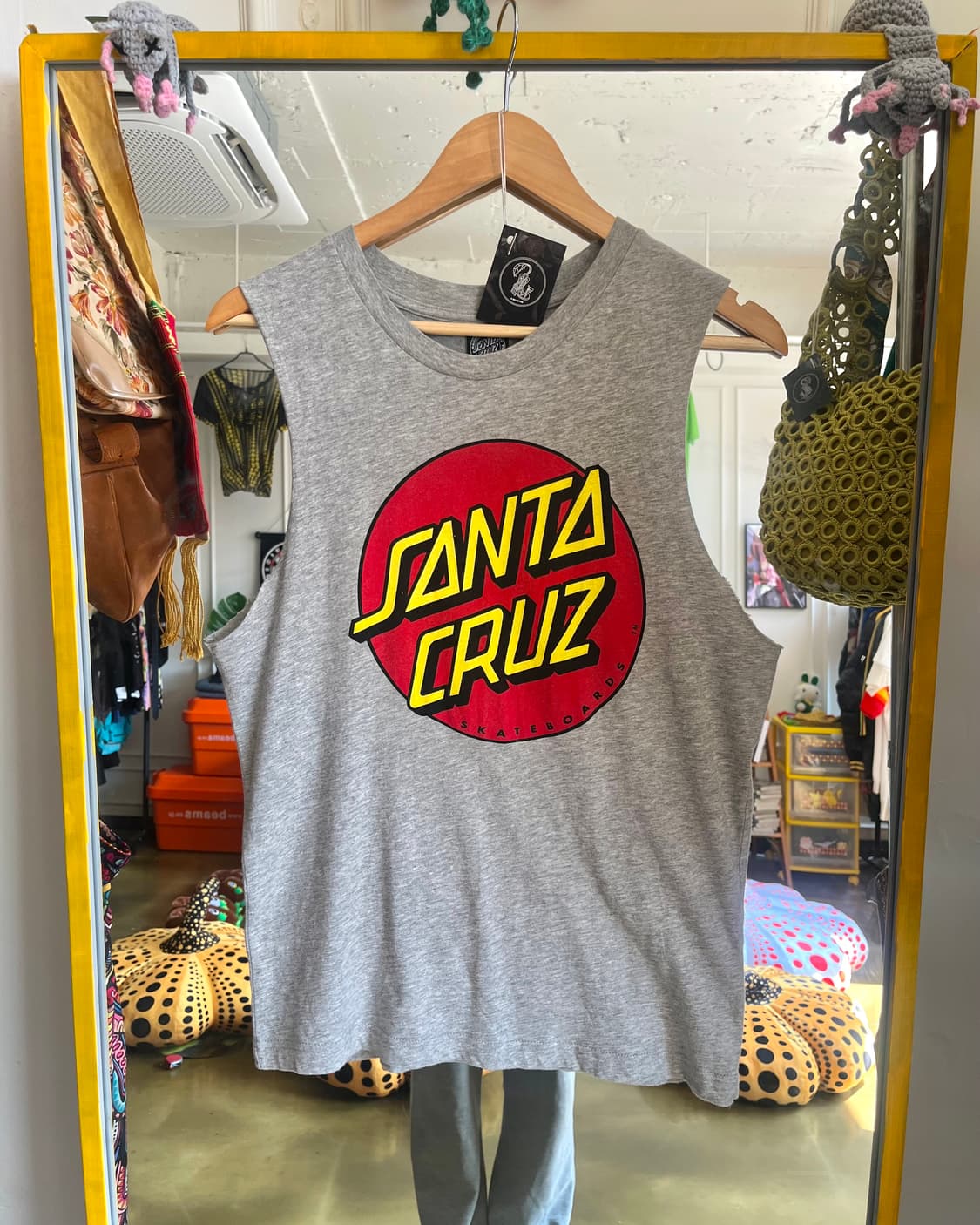 SANTA CRUZ Sleeve Cutting Vtg T-Shirt 상품이미지3