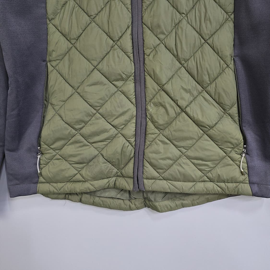 몽벨 퀼팅 경량 패딩 자켓 카키 100 상품이미지3