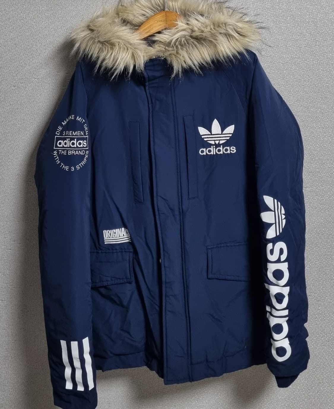 S ) 아디다스 네이비 덕다운 오리털 패딩 상품이미지1