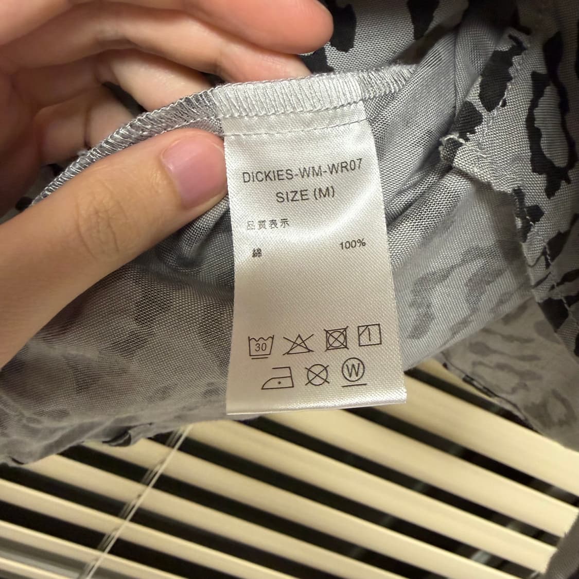 와코마리아 x 디키즈 레오파드 버튼업 반팔 워크 셔츠 그레이 M 상품이미지6