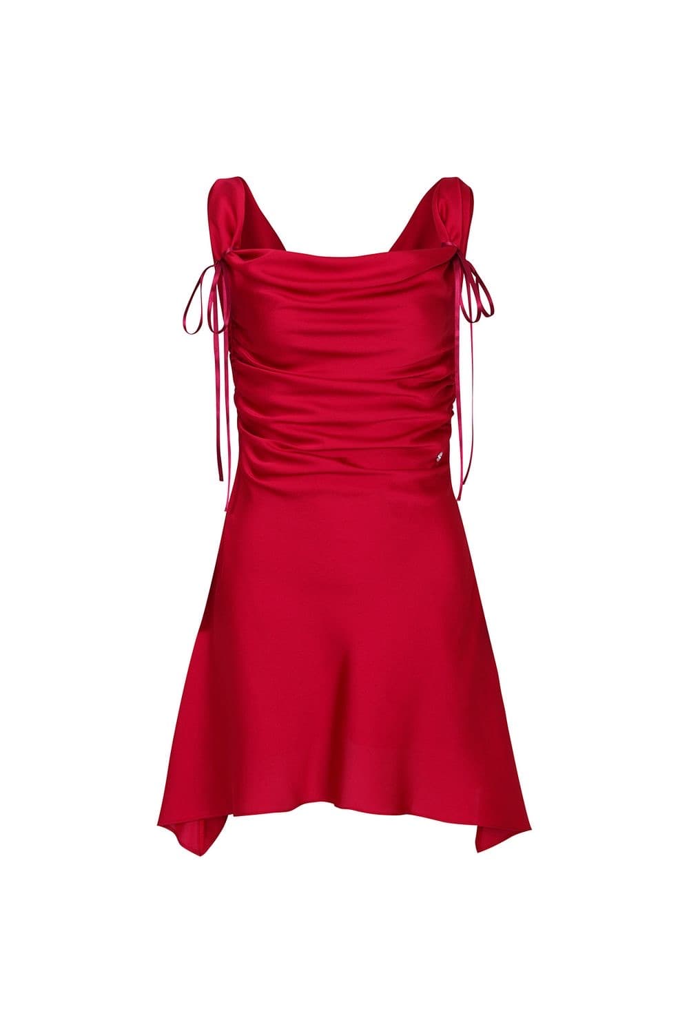 페인오어플레저 듀 카울 새틴 드레스 (레드, M) 상품이미지1