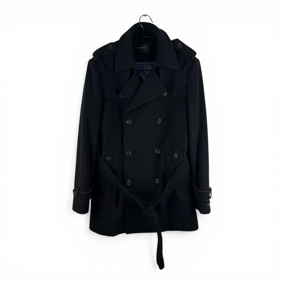 95) 마인드브릿지 더블버튼 울 캐시미어 숏 코트 블랙 상품이미지1