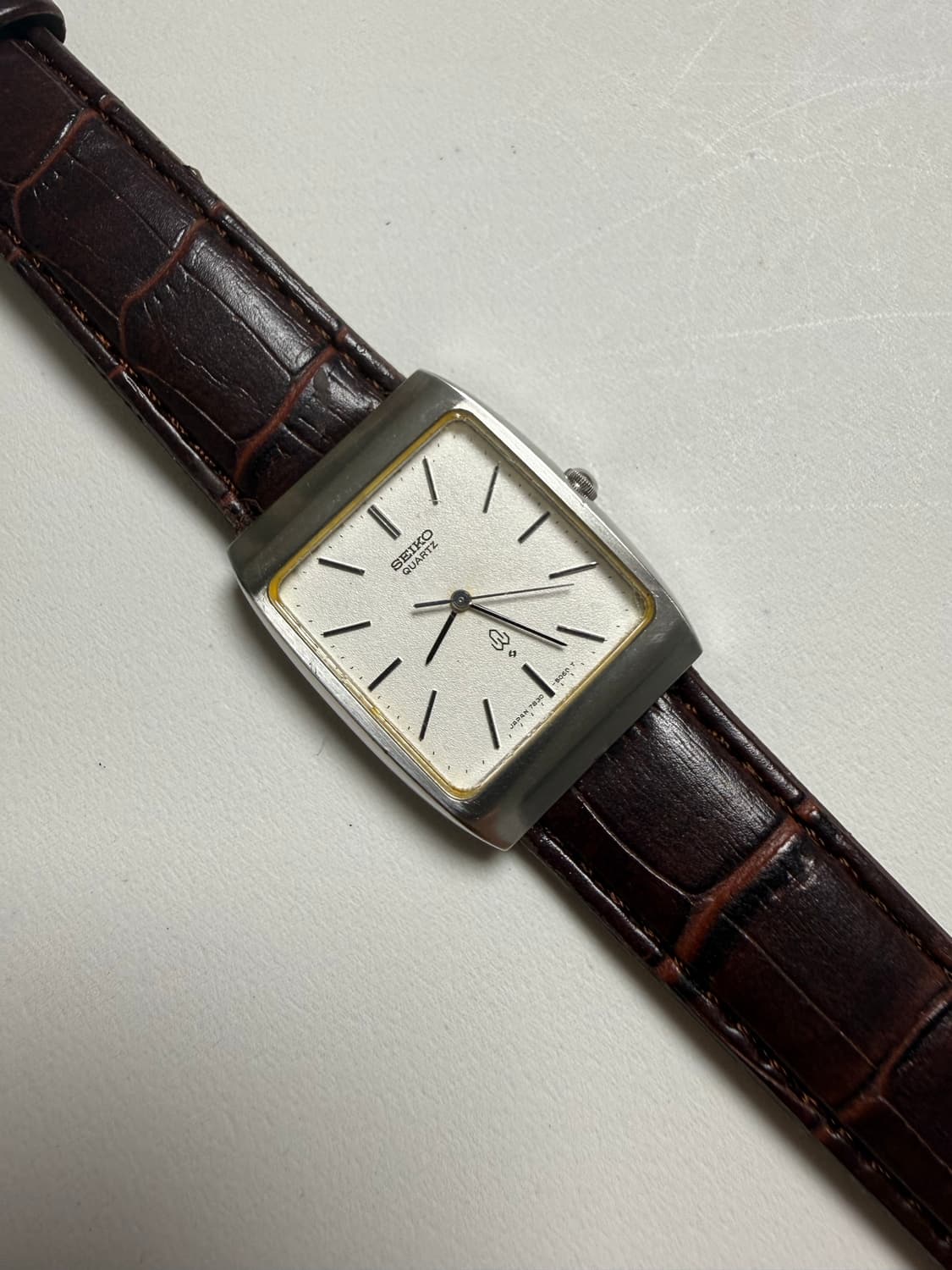 세이코 Seiko 쿼츠 스퀘어 브라운  상품이미지3