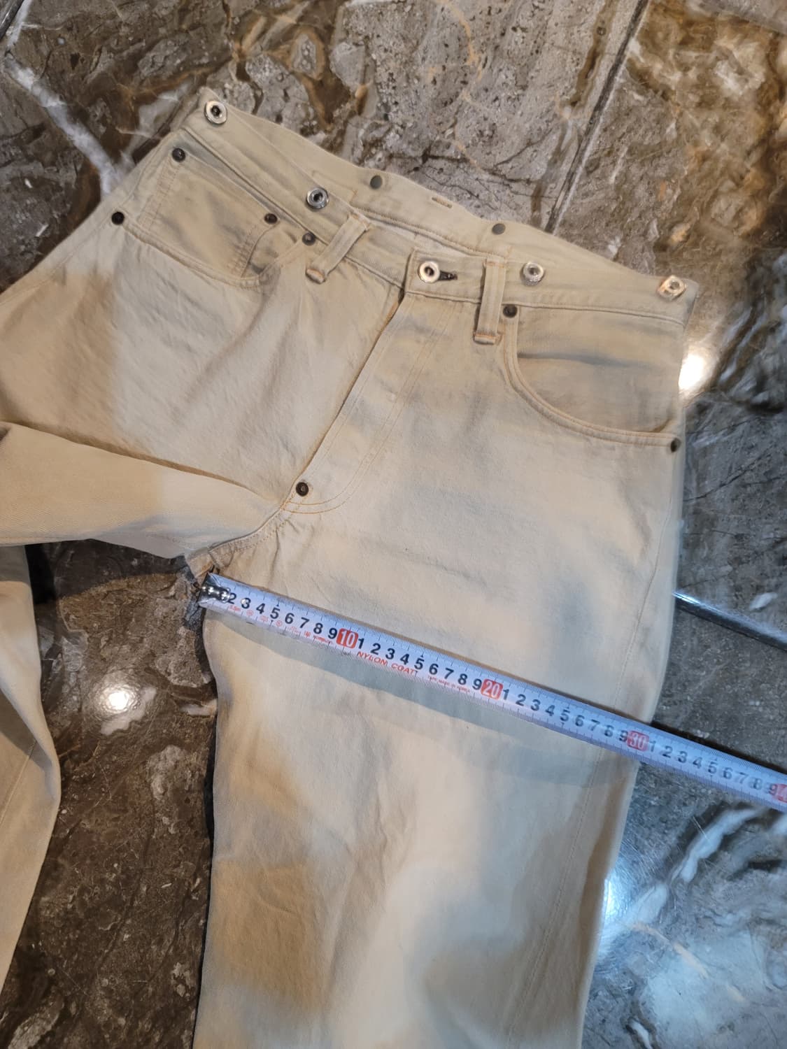 웨어하우스 오트밀 신치백 셀비지 워크팬츠  상품이미지6