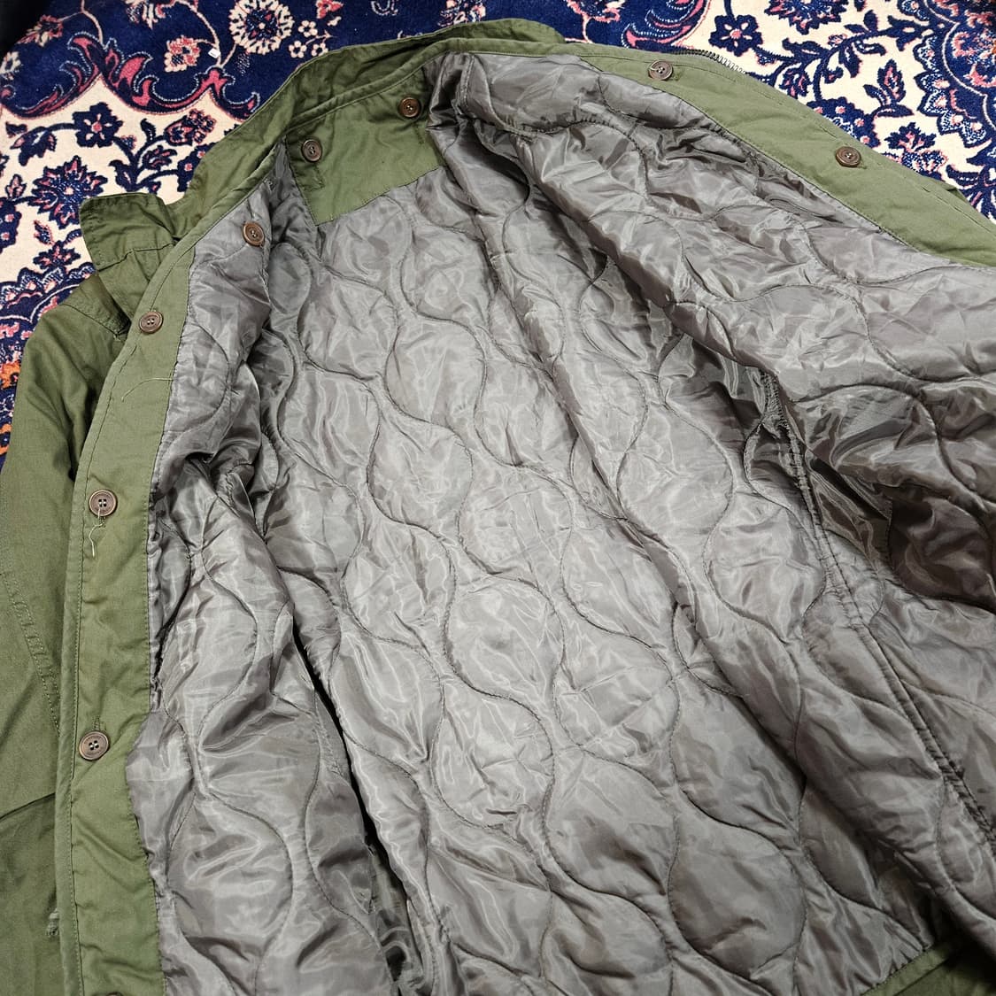시그니쳐 M65 피시테일 누빔 패딩 내피 야상 M 상품이미지7