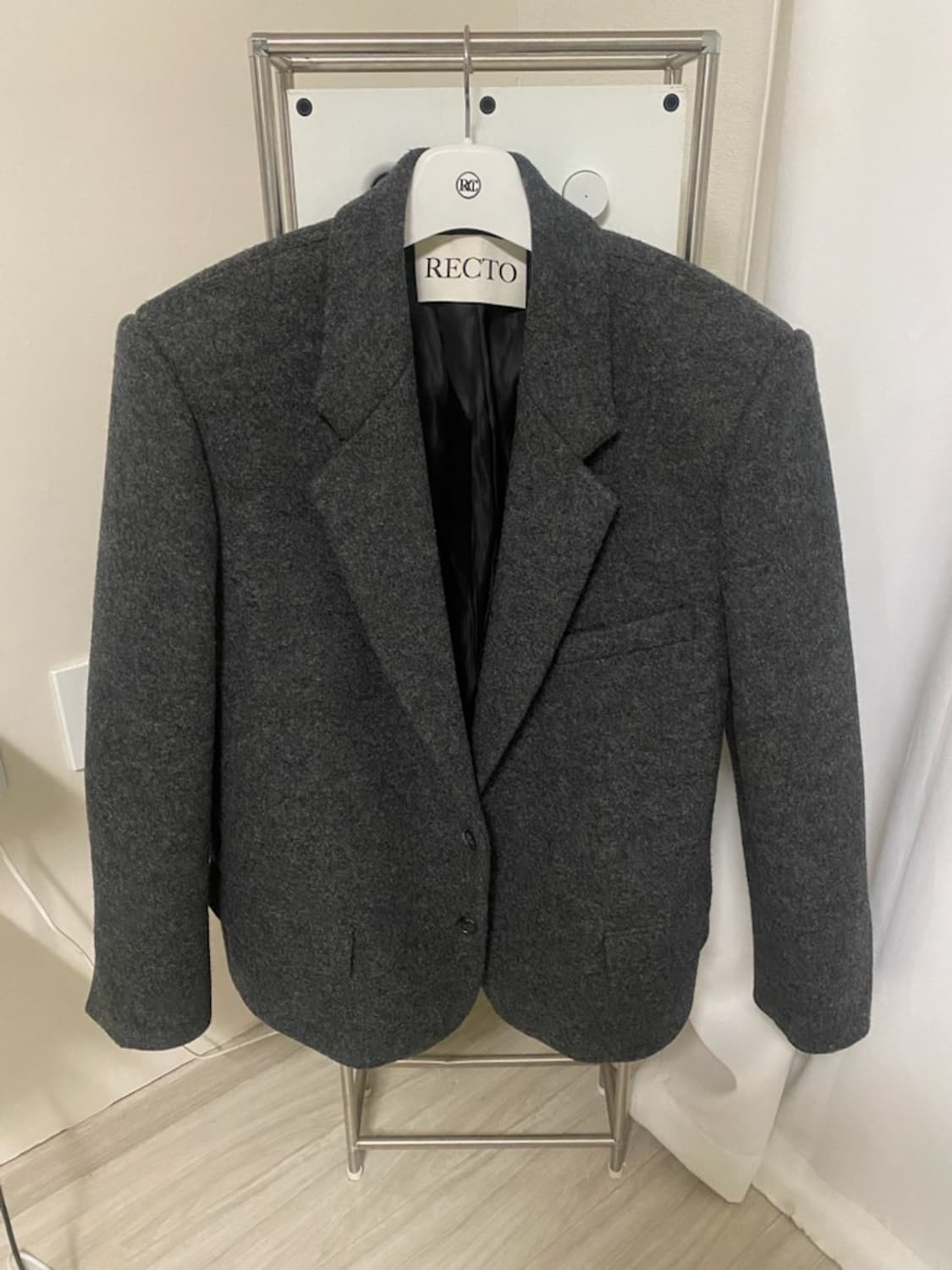 [M] 렉토 오버사이즈 버진 울 싱글 코트 블레이저 상품이미지4