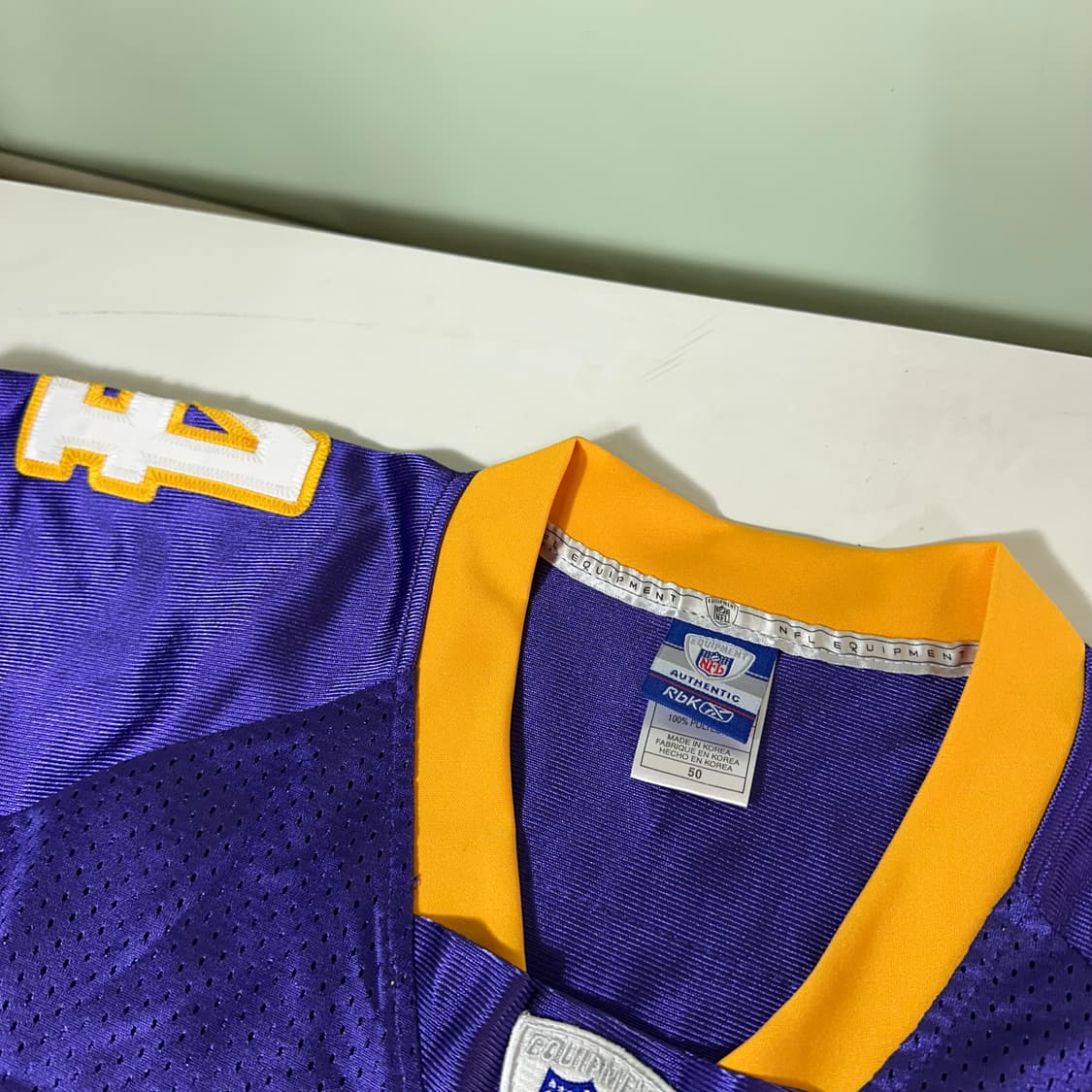 50 M 리복 오버핏 NFL 레전드 브렛파브리 럭비져지 상품이미지4