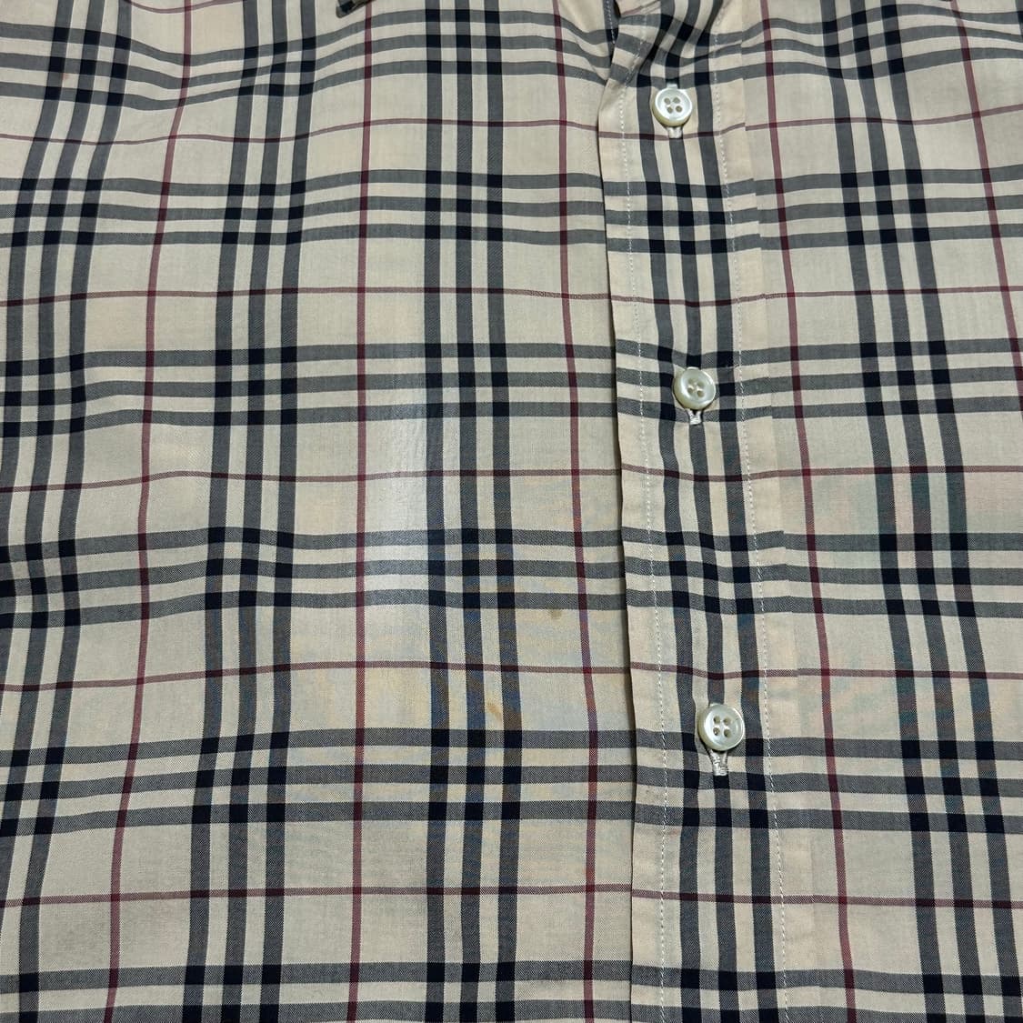 2XL 버버리 슬림핏 노바체크 셔츠 상품이미지6
