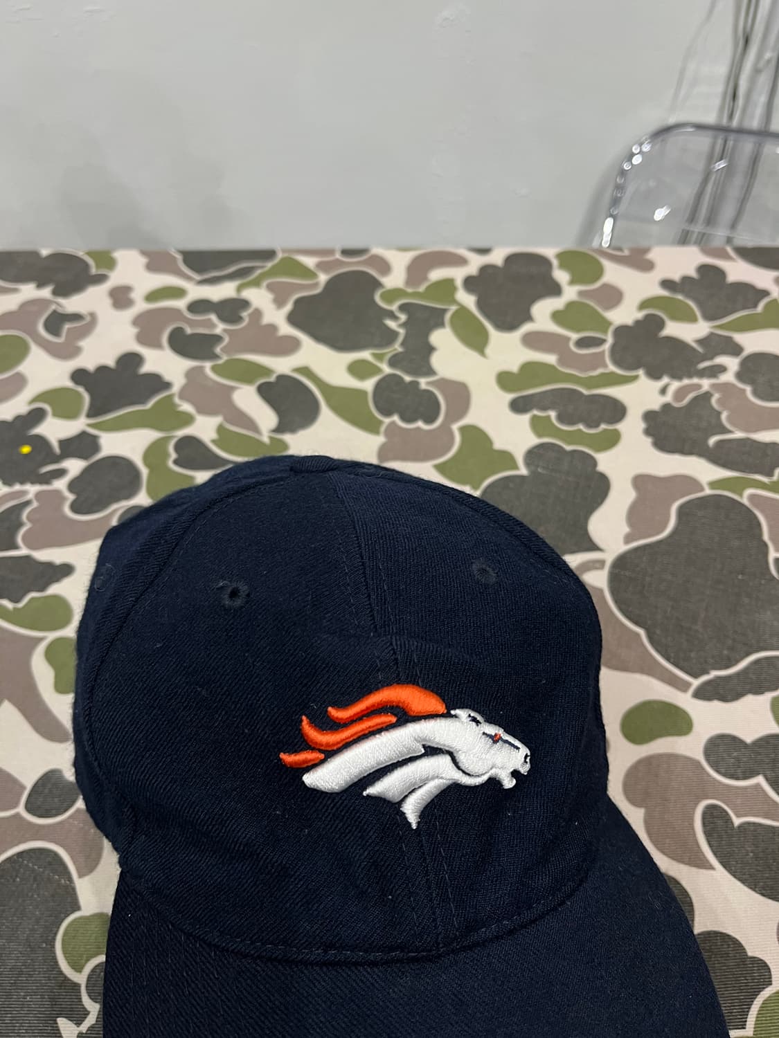 빈티지 나이키 NFL 덴버 울 캡 모자 네이비 상품이미지2