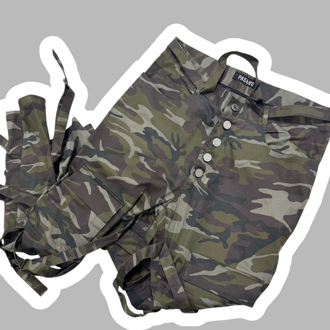 아워파스 카모플라주 버튼 팬츠 상품이미지1