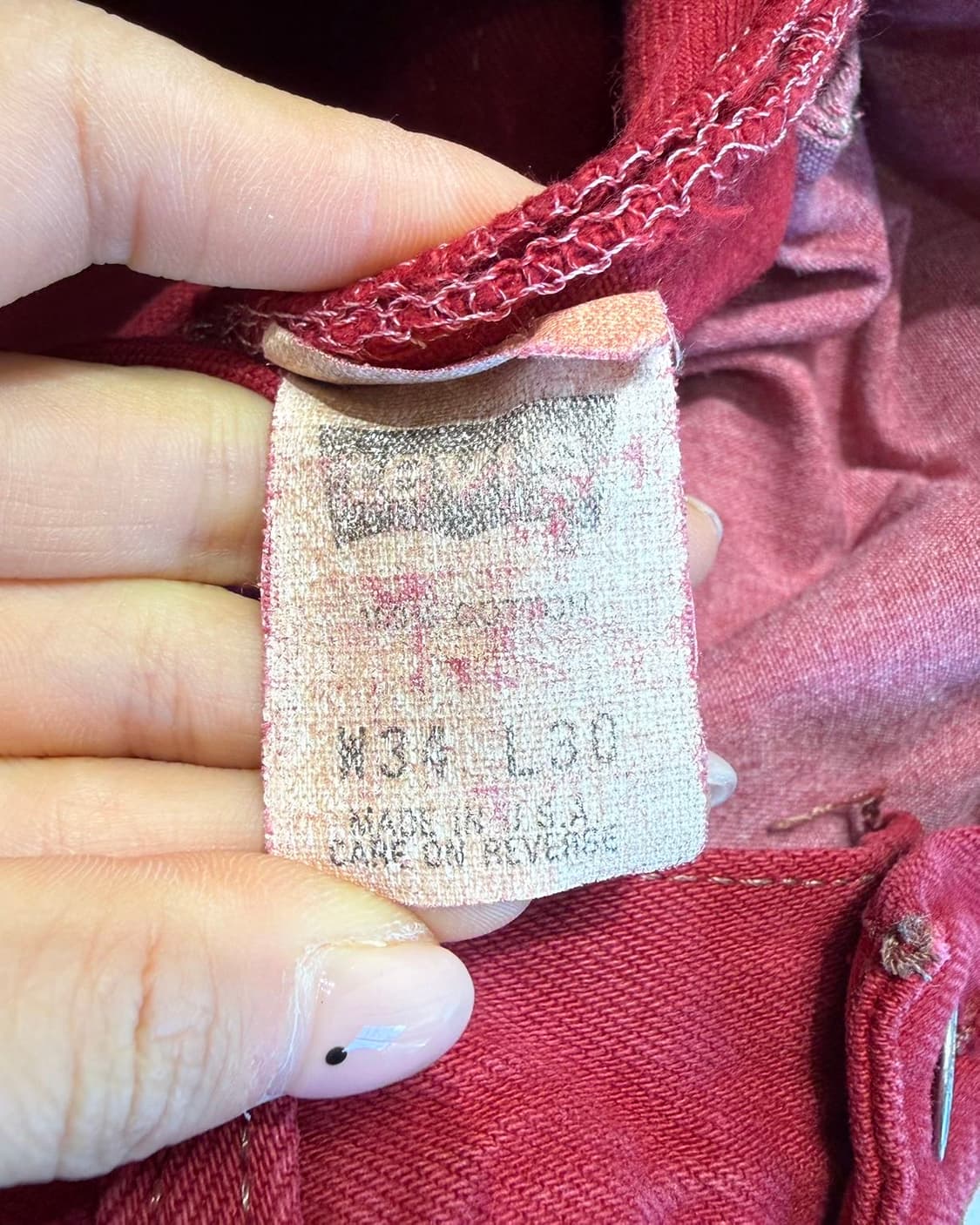 리바이스 501 레드 데님 팬츠 상품이미지9