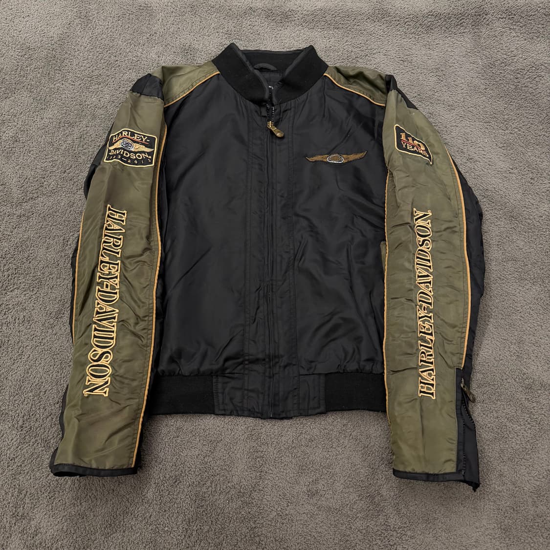 [ 정품/M ] 할리데이비슨 110주년 로고 루즈핏 라이더 자켓 상품이미지3
