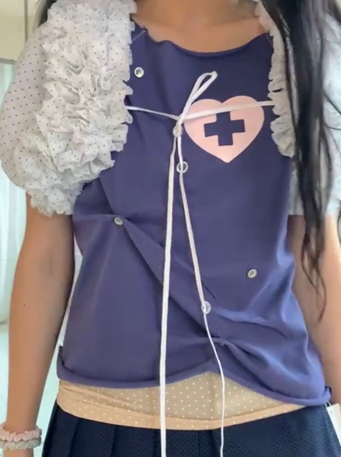 샵페어리 버튼 탑 상품이미지3