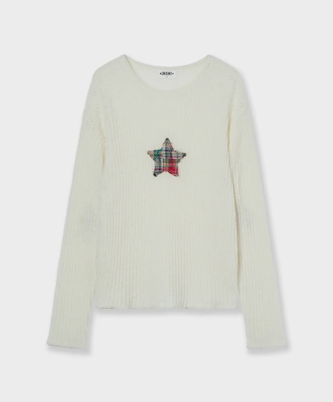 AEAE SHEER APPLIQUE KNIT [IVORY] 상품이미지1