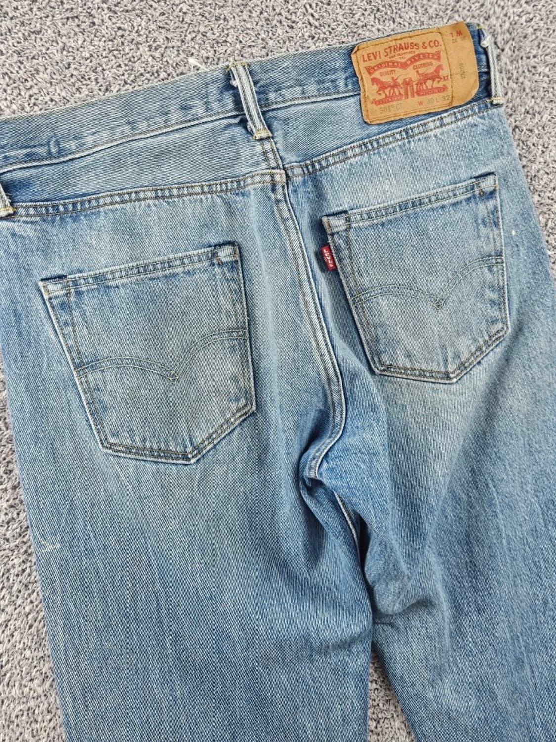 리바이스 501 워싱 데님 진 팬츠 ( 30X32 ) / 10866 상품이미지9