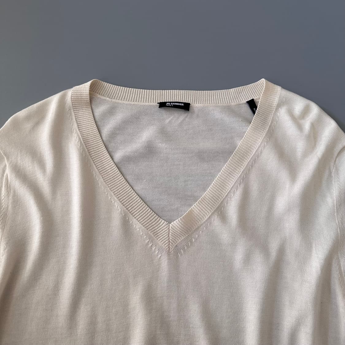 질샌더 jil sander navy 브이넥 실크 혼방 니트 상품이미지2