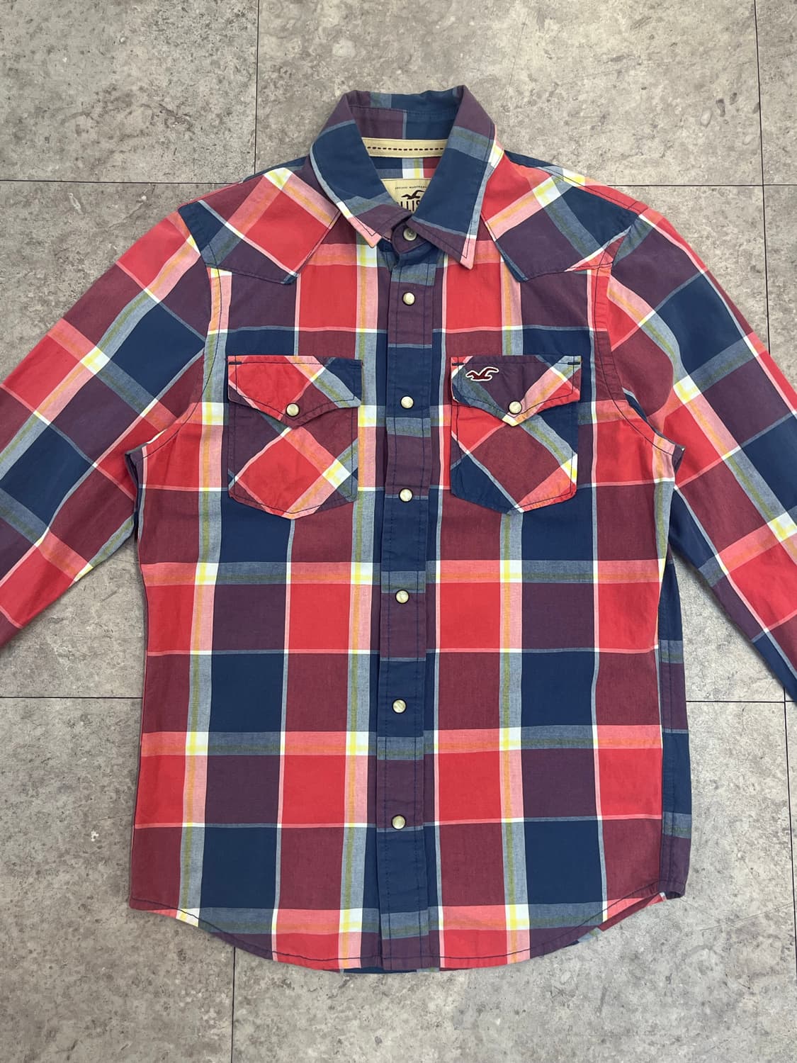 홀리스터 체크 셔츠 레드 S #csz3388 상품이미지4