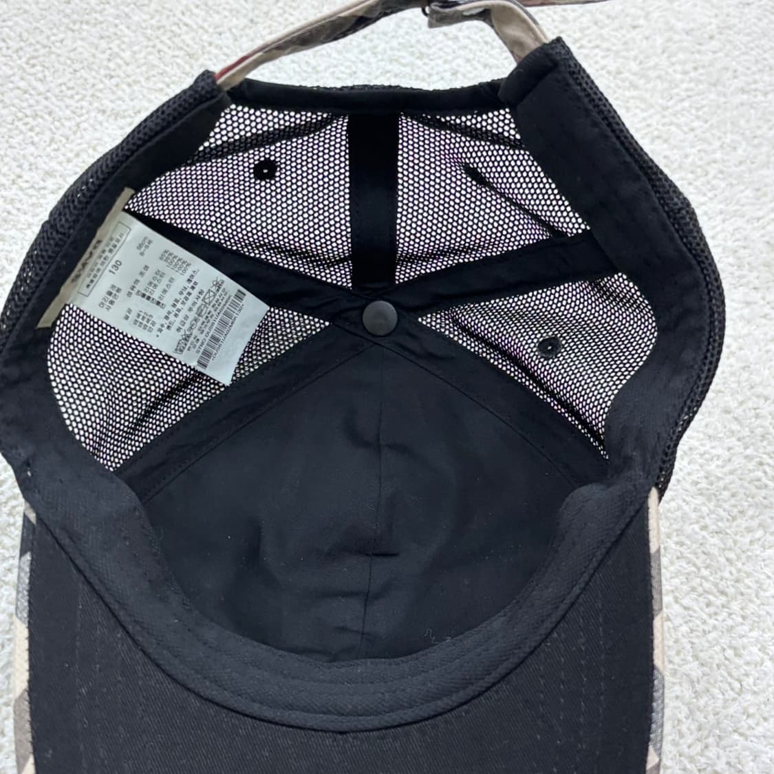 130 닥스 키즈 체크패턴 볼캡 모자 0320E 상품이미지6