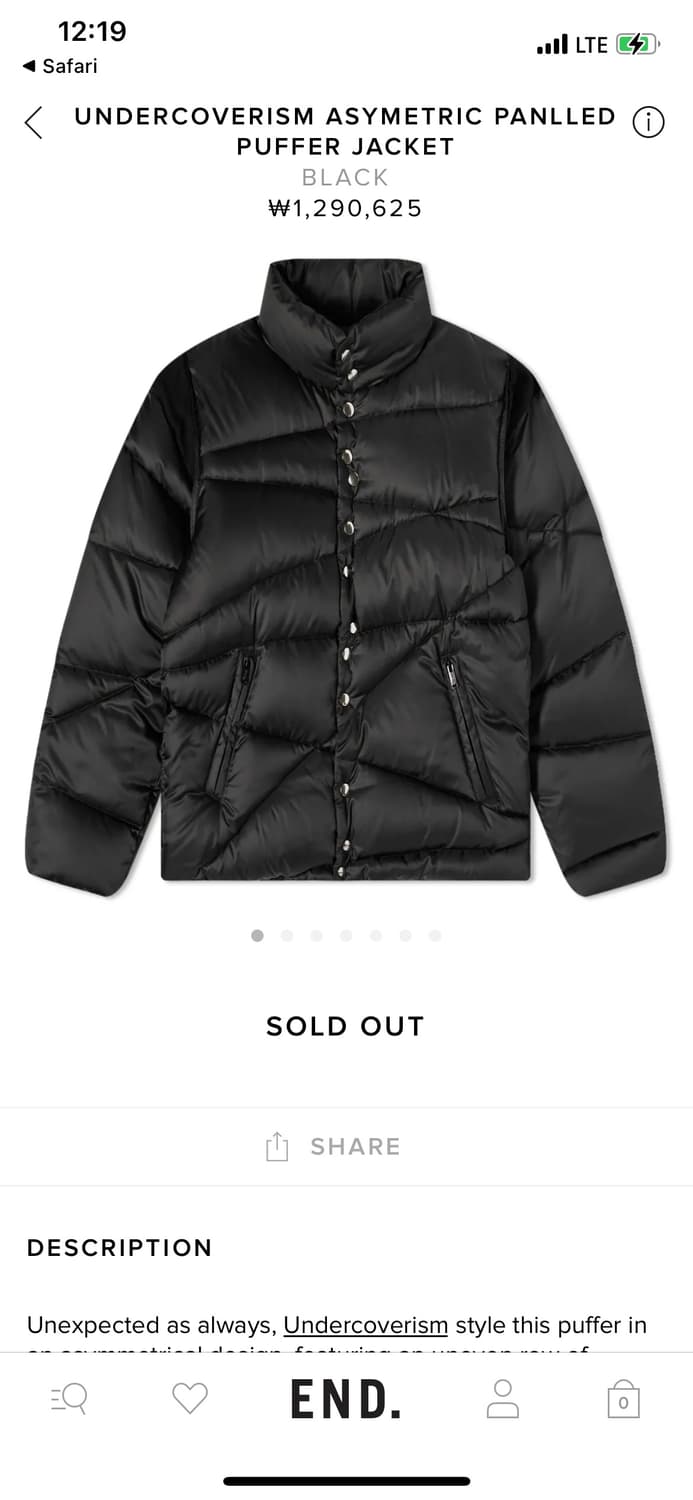 (삽니다)언더커버 블랙 비대칭 패널 재킷3/4사이즈 상품이미지5