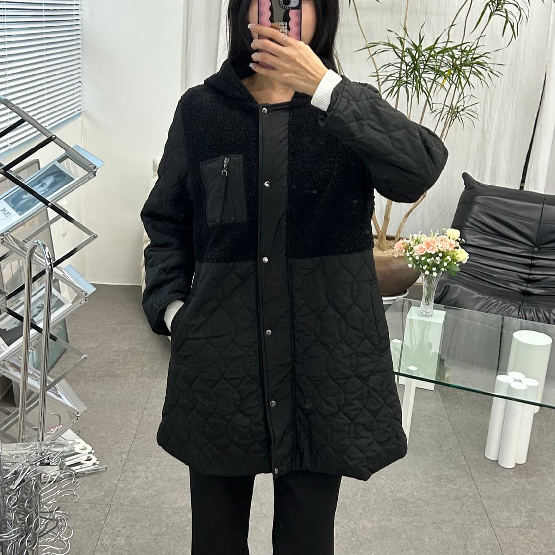 ALLEGRO 퀄팅 롱 자켓 상품이미지4