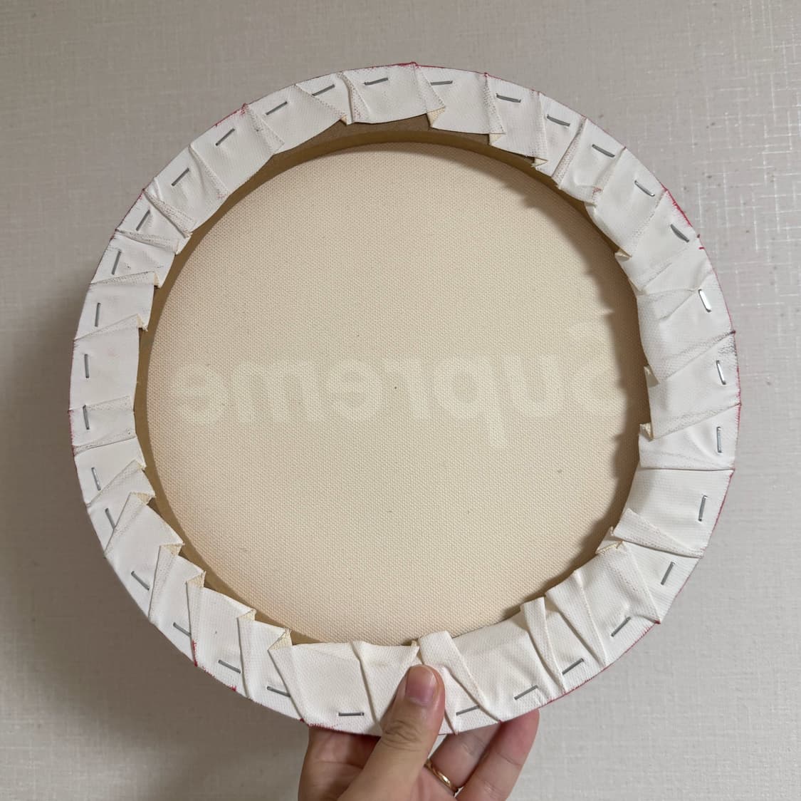 직접 그린 슈프림 로고 캔버스 원형 액자 판넬 30cm 상품이미지4